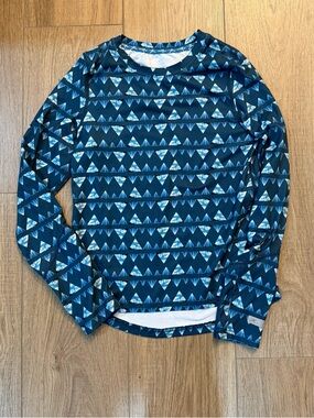 EUC Terramar Geometric Long Sleeve Top (Sz M)